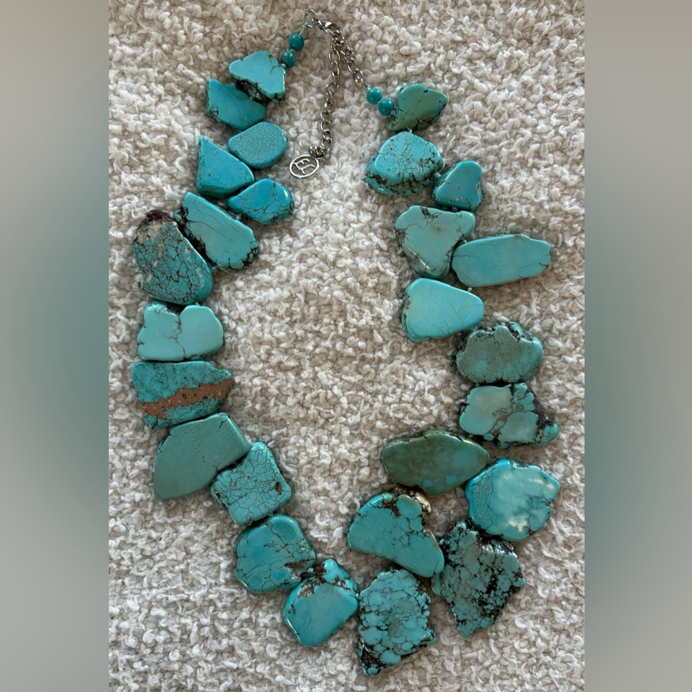 Erica Lyons Gorgeous Stone Slab Statement Necklace - Picture 3 of 11